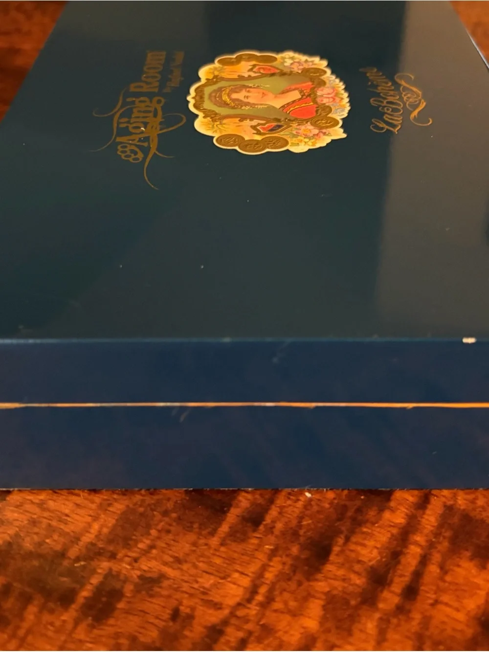 Upcycled Aging Room La Bohème Cigar Box Jewelry Organizer Box, Black Interior